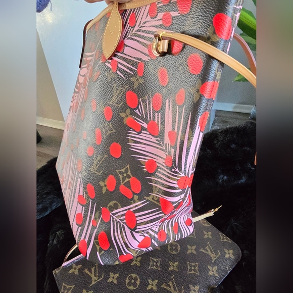 Authentic Louis Vuitton Limited Edition Jungle Dot Neverfull bag MM Size - Picture 11 of 12